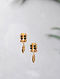 Green Onyx Gold-plated Silver Earrings