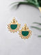 Green Onyx Gold-plated Silver Earrings with Fresh Water Pearls