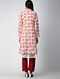 Red Block-printed Cotton Jacket with Kota Dress (Set of 2)