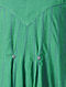 Green Handloom Cotton Kalidar Kurta with Top Stitch Detail
