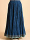 Blue Cotton Skirt with Gota Work and Voile Lining