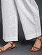 White Khari Block-Printed Cotton Pants