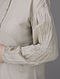 Grey Silk Shirt with Smocked Sleeves