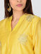 Yellow Zari Embroidered Chanderi Kurta