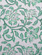 White-Green Block-printed Cotton Cushion Cover (16in x 16in)