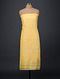 Yellow Chikankari Tussar Silk Suit Fabric