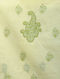 Yellow-Green Chikankari and Applique-work Cotton Blend Suit Fabric with Chiffon Dupatta