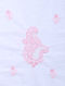 Ivory-Pink Chikankari Cotton Kurta Fabric