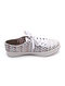 White Handwoven Genuine Leather Sneakers