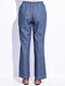 Blue Elasticated Tie-up Waist Pants with Hand-embroidery